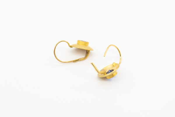 750/ Gold Tansanit Ohrringe
