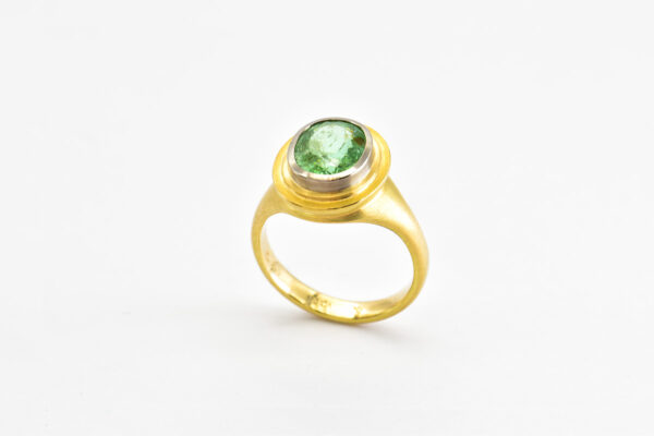 Toller großer Goldring mit Paraiba-Turmalin