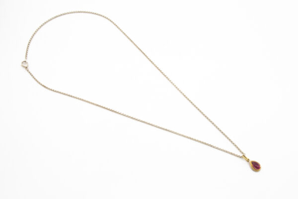 Silber Gold Anhänger mit Turmalintropfen