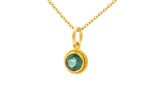 Turmalin Anhänger mit Granulation