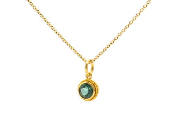 Turmalin Anhänger mit Granulation