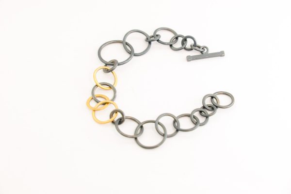Ringel Armband in Silber und Gold