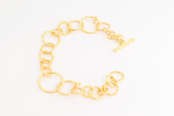 Ringel-Armband in goldplattiertem Silber